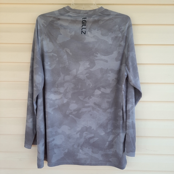 Gills Mens Contender Series Burnt UV Long Sleeve Shirt Glacier Gray Size XXL - Picture 3 of 11